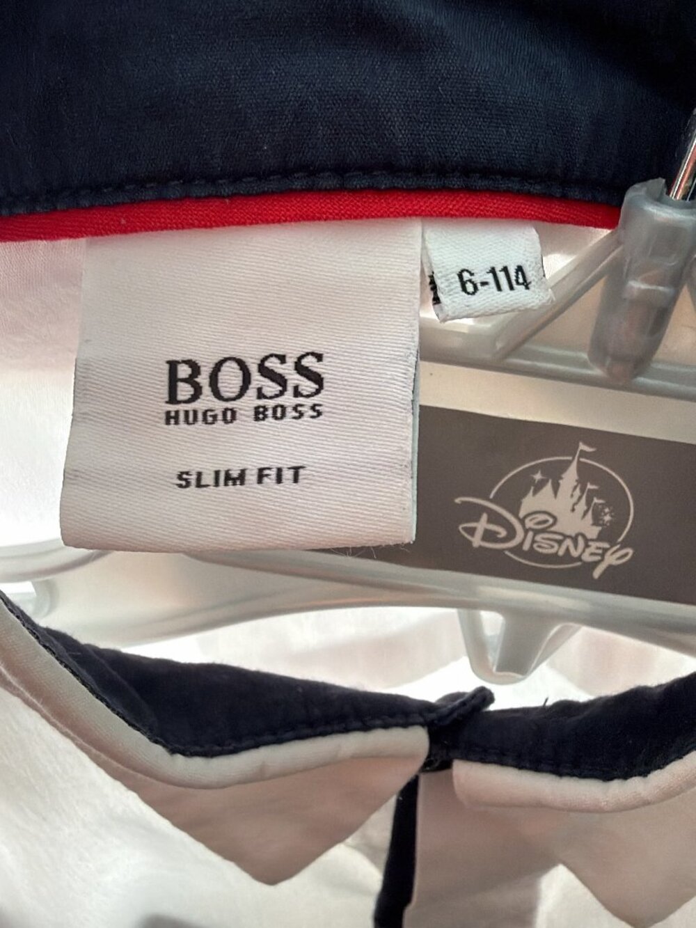 Authentic BOSS Hugo Boss Boys White Slim Fit Dress Shirt Size 6 / 114
